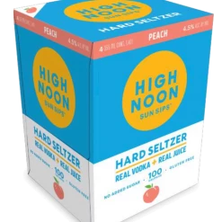 My Bottle Butler Seltzer High Noon Peach 4pk