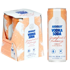 My Bottle Butler Canned Cocktails Absolut Grapefruit Rosemary Vodka Soda 4pk Can