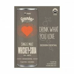 My Bottle Butler Greenbar Single Malt Whiskey + Soda 4pk Canned Cocktails