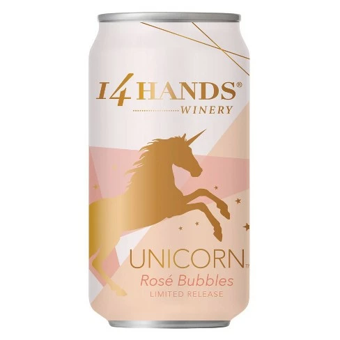 My Bottle Butler 14 Hands Unicorn Rose Bubbles 375 Can 1 My Bottle Butler 14 Hands Unicorn Rose Bubbles 375 Can