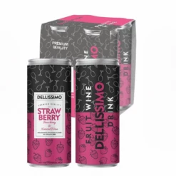 My Bottle Butler Dellissimo Strawberry 4pk Canned Wine