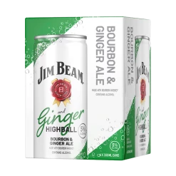 My Bottle Butler Jim Beam Ginger Highball 4pk Cans Canned Cocktails