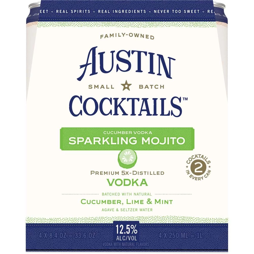 My Bottle Butler Austin Cocktails Sparkling Mojito 4pk Can 1 My Bottle Butler Austin Cocktails Sparkling Mojito 4pk Can