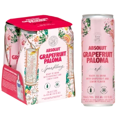 My Bottle Butler Absolut Grapefruit Paloma Vodka Soda 4pk