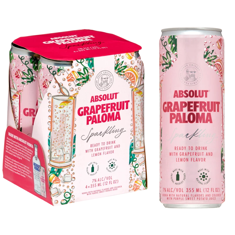 My Bottle Butler Absolut Grapefruit Paloma Vodka Soda 4pk 1 My Bottle Butler Absolut Grapefruit Paloma Vodka Soda 4pk