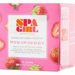 My Bottle Butler Spa Girl Strawberry Vodka Cocktail 4pk