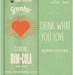 My Bottle Butler Canned Cocktails Greenbar Rum + Cola 4pk