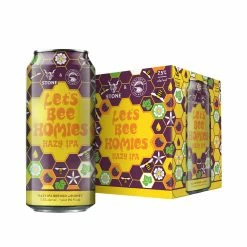 My Bottle Butler Local & Craft Stone Deschutes Collab Let's Bee Homies Hazy Honey IPA 4 Pack Can