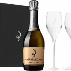 My Bottle Butler Sparkling Billecart Salmon Rose W/2 Crystal Flutes 750mL