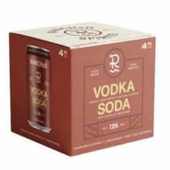 My Bottle Butler Ranch2o Vodka Soda W/Cranberry 4pk Canned Cocktails