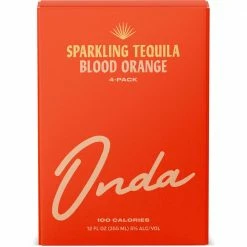 My Bottle Butler Onda Sparkling Blood Orange Tequila 4pk Canned Cocktails