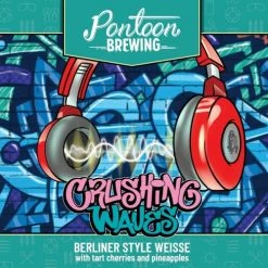 My Bottle Butler Pontoon Brewing Crushin Waves Cherry Pineapple Sour 4 Pack Can Local & Craft