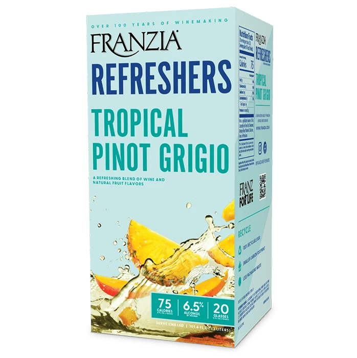 My Bottle Butler Franzia Refreshers Tropical Pinot Grigio 3L Boxed Wine 1 My Bottle Butler Franzia Refreshers Tropical Pinot Grigio 3L Boxed Wine