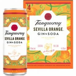 My Bottle Butler Tanqueray Sevilla Orange Gin & Soda 4pk Can Canned Cocktails